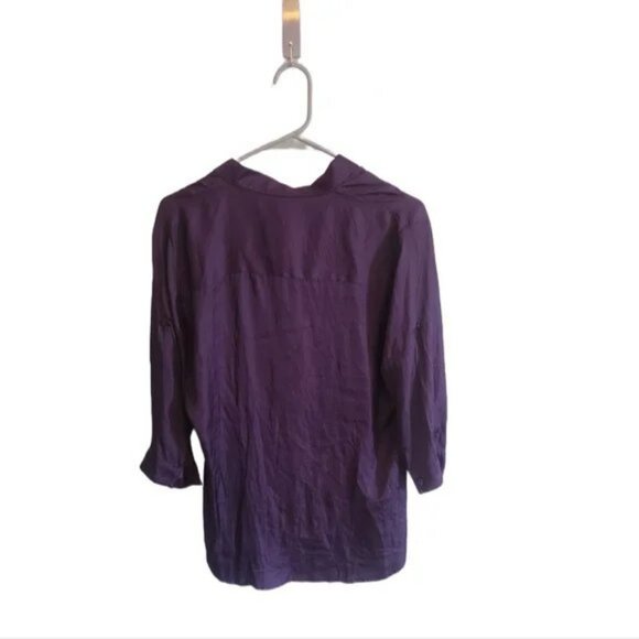 Worthington's Women's Button Down Top NWT Royal Purple - Picture 4 of 5